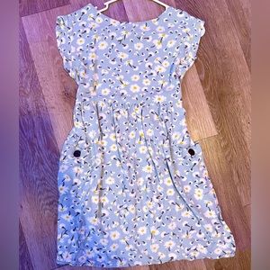 Monteau las Angeles brand, teal flower mini spring dress, size small